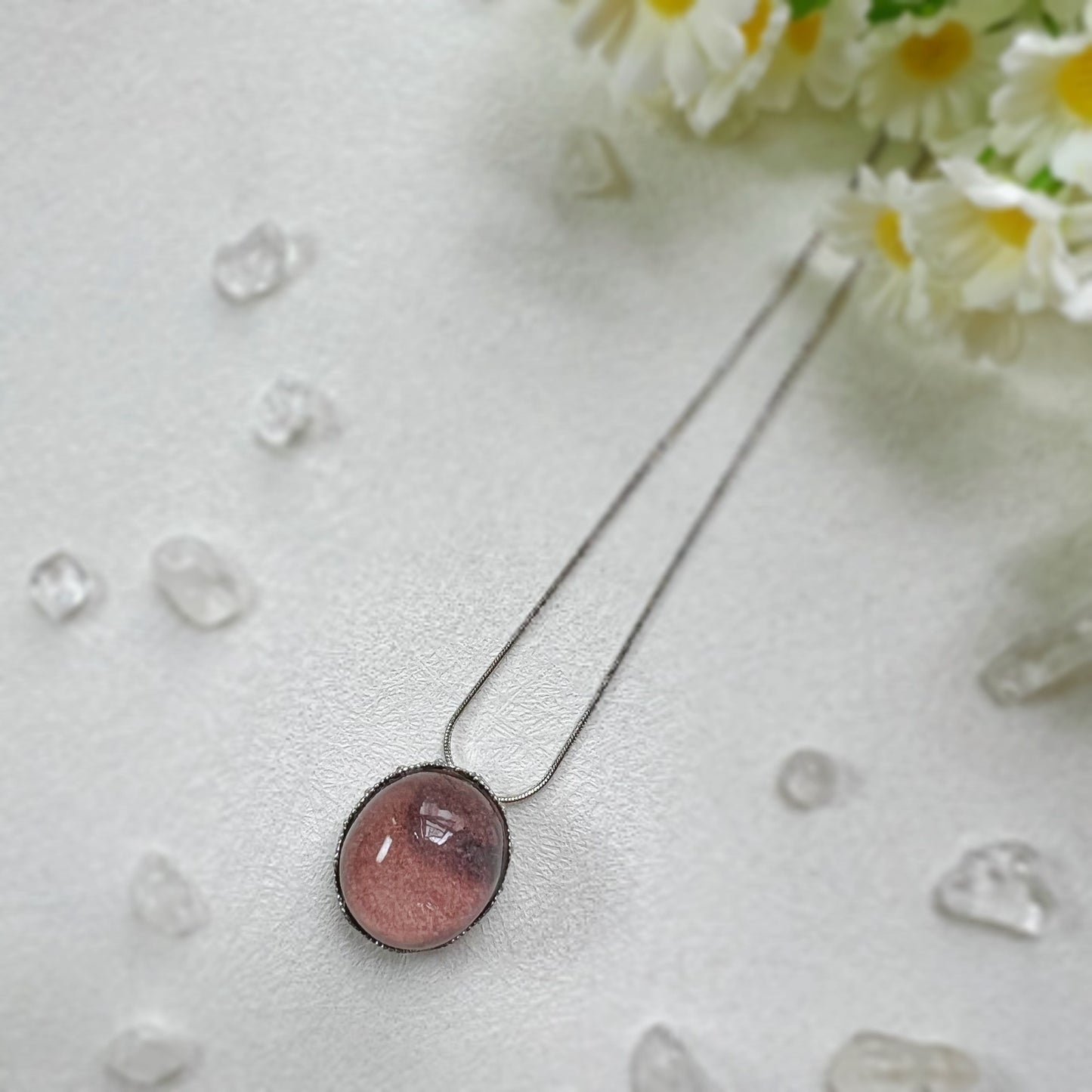 粉幽靈小盒子頸鏈